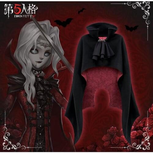 Cloak Anime Game Identity V Joseph Desaulniers Cosplay Mantle Black With Bat Brooch Comic Con Unisex Cool Cape Official Original