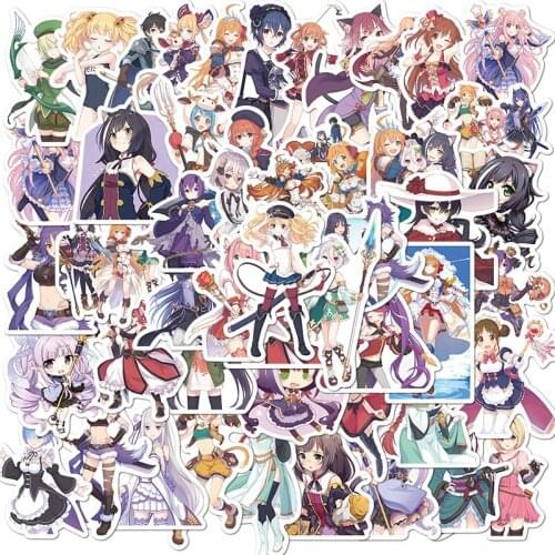 50PCS Anime Princess Connect! Re:Dive Stickers Kusano Yui Skateboard Fridge Guitar Laptop Travel Luggage Decals Sticker F3