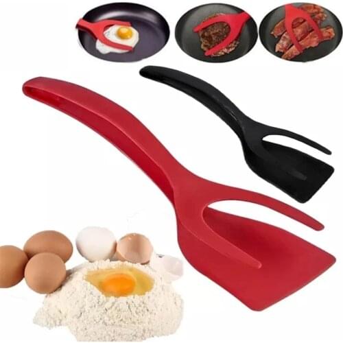 Heat-resistant Nylon 2 In 1 Fried Egg Turners Non-Stick Cooking Turner Pizza Steak Flip Shovel Frying Cooking Tool Kitchen Tools