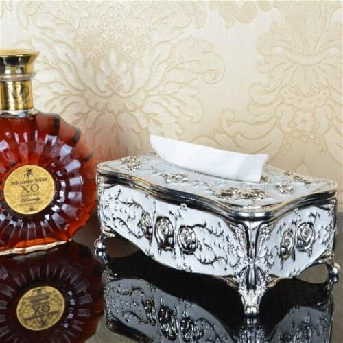 Universal Acrylic Tissue Box Luxury European Paper Rack Office Table Accessories Home Office KTV Hotel Car Facial Case Holder