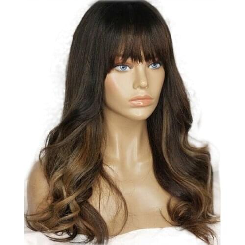 Wave Honey Blonde Full Lace Human Hair Wigs Colored Lace Frontal Wig Ombre 13x4 Lace Front Human Hair Wigs Preplucked Lace Wig