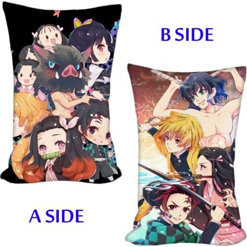 Japan Anime Demon Slayer Kimetsu no Yaiba Pillow Case Cushion Hold Sofa Decor Pillow Cover Gifts 40x60cm