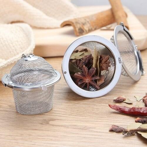 1pcs Stainless Steel Tea Strainer Infuser Tea Locking Ball Tea Spice Mesh Herbal Ball Cooking Kitchen Tools