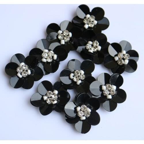 10pcs/lot Rhinestone beaded patches for clothes DIY sew on parch appliques Embroidery applique patch ropa clothing accessory