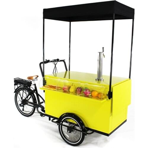 2021 New Design Street Side Food Cargo Bike Electric Adult Ticycle 3 Wheels Food Cart