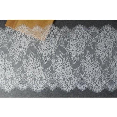 3Meter/Lot Nylon eyelash lace trim width 42CM underwear wedding dress diy clothing accessories