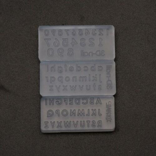3Pcs Small Size Numbers Letters Mold Kit Alphabet Pendant UV Resin Silicone Mold 62KE