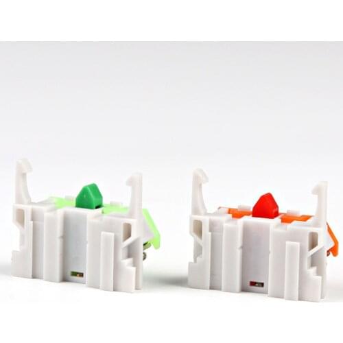 5 PCS Button Switch Lay37 Y090 Down Seat Normally Open Often Close Touch Head Contact Red Green PartsNO+NC