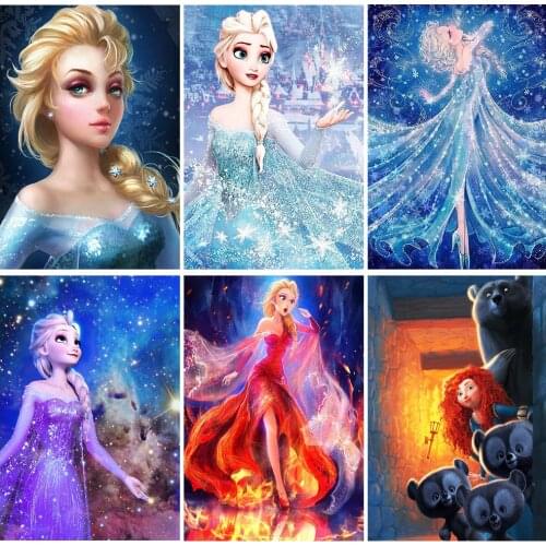 5D DIY Diamond Painting Disney Princess Aisha, Melida Cross Stitch Kit Brand New Mosaic Decorative Painting With Rhinestones