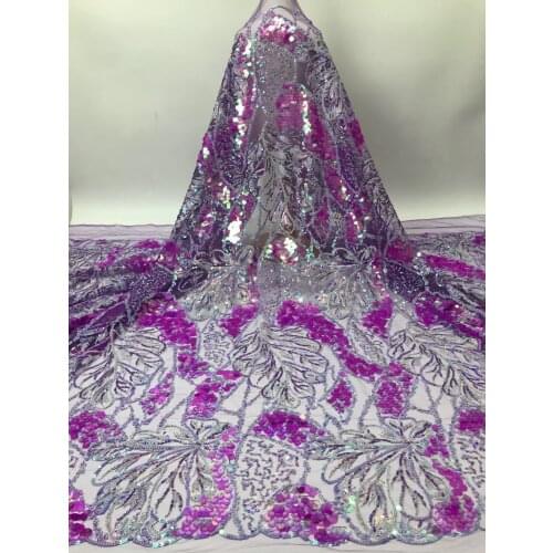 Bestway SYJ-426684 Latest African French Tulle Lace High Quality Party Luxury Sequins Embroidery Nigerian Lace Fabric
