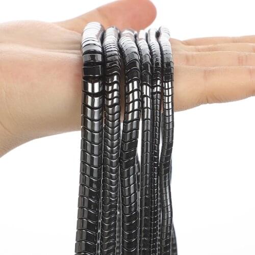 Natural Stone Beads Black Hematite Arrow Wave Loose Spacer Beads for Jewelry Making Needlework Bracelets DIY Charm Accessories
