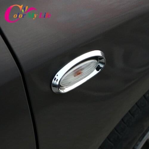Color My Life ABS Chrome Side Turn Light Lamp Molding Trim Cover for Nissan Versa Sunny Almera Latio 2011 - 2013 Car Accessories