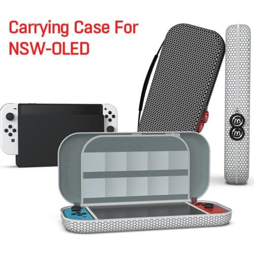 For NS Switch OLED Game Console Portable Storage Bag Waterproof Nylon Fabric Carring Case For NSW-OLED Game Card Storage