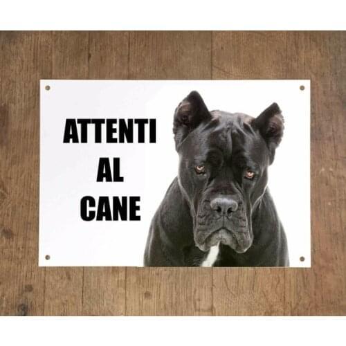 Vintage Cane Corso Watch the Dog Mod 2 Metal Plate Sign Metal Tin Sign Retro Home Outdoor Wall Decor