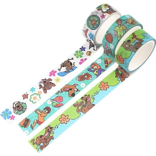 G1102 15mmx5m Cute Cartoon Character Washi Paper Tape Handmade DIY Decorative Paper Tape Album Decoration