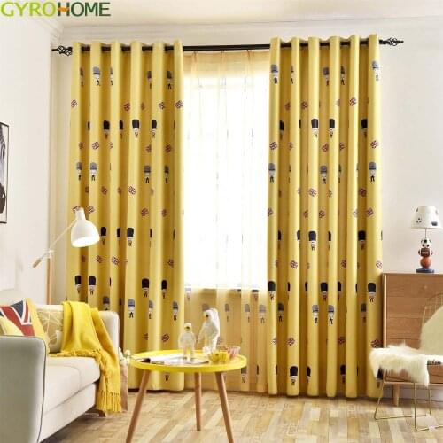 GYC2365 Cartoon Soldier Curtains England Design High Shading Match Tulle Drops Living Room Childrens Bedroom