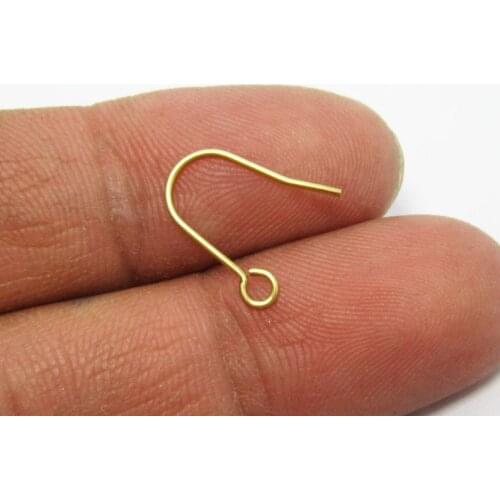 200pcs Brass ear wires 13.5x12mm Raw brass Earring hooks R210