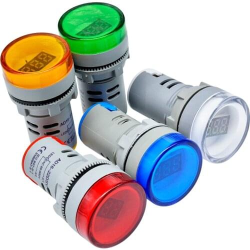 Mini 22MM AC 60-500V AD16 AD16-22DSV Type Volt Voltage Meter LED Digital Display AC Voltmeter Indicator Light Pilot Lamp 110V