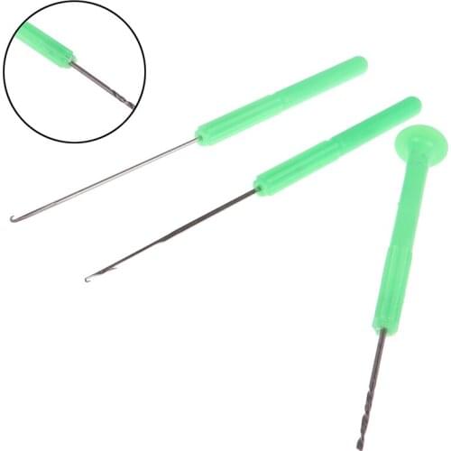 3Pcs/lot Fishing Rigs Needle Kit Bait Needle Set Hook Drill Boilie Stringer Baiting Rig Tool Carp Fishing Terminals