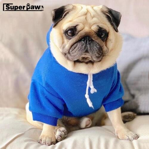 New Dog Clothes Pet Puppy Soft Cotton Hoodie Coat Bulldog Schnauzer Chihuahua Jacket for Dogs Cats In Winter Keeping Warm TPC12