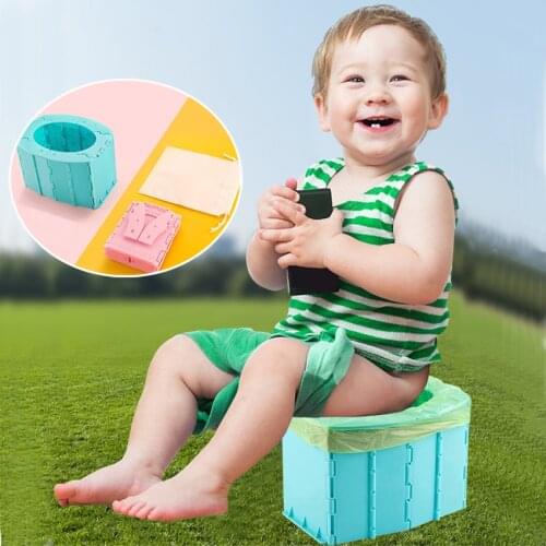 Portable Baby Potty Toilet Seat Car Outdoor Travel Camping Children Potty Training Seat Childrens Folding Potty Toilet