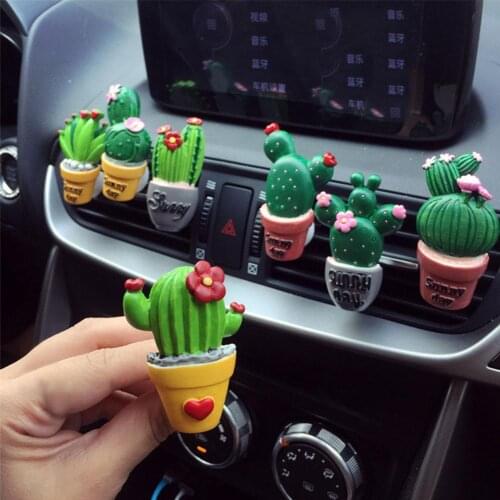 Lovely Cactus Bread Tomato Car Air Vent Outlet Fragrance Perfume Clip Freshener Car Styling Interior Accessories