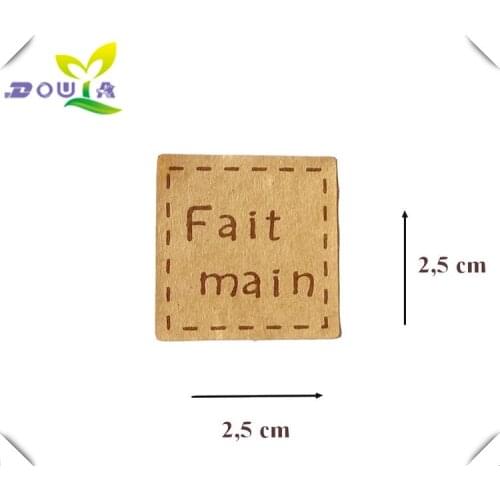 Retro "Fait Main" French handmade cookie bag baking pouch kraft paper seal sticker