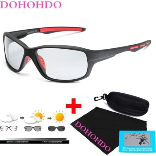 DOHOHDO Sport Polarized Photochromic Glasses Cycling Eyewear Bicycle Glass MTB Bike Bicycle Riding Fishing Cycling Sunglasses
