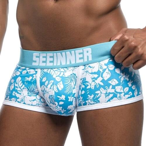 Hot Sexy Men Underwear Boxer Shorts Fashion Printed Male Boxers Homme Comfortable Breathable Shorts Mens Underpants