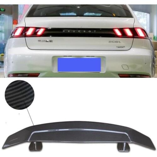 CEYUSOT For Universal GT Spoiler WING NEW Peugeot 508 ABS Material Sedan Car Trunk Rear Lip Tail Decoration Accessories 2008-UP
