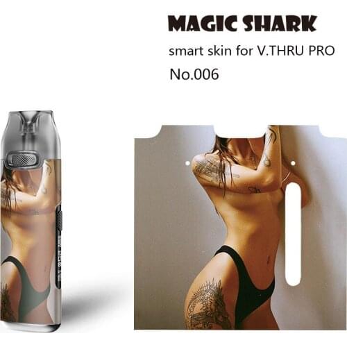 Magic Shark 3M Skull Leaf Pretty Woman Evil Wrap Skull Skin Sticker for Vthru Pro Case Cover Film For Voopoo V.Thru Pro