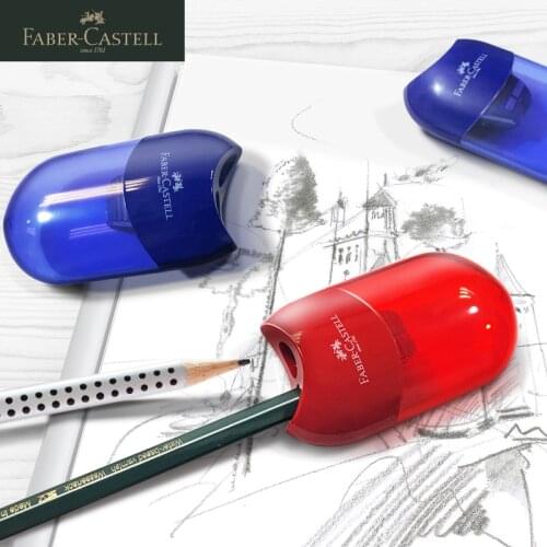 FABER-CASTELL Double Hole Pencil Sharpener Creative Transparent Pen Knife Kawaii Kid Student Cutting Stationery School Supplies