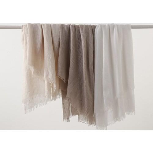 Women Muslim Crinkle Hijab Scarf Solid Color Islamic Long Hijab Soft Cotton Shawls Wraps Femme Musulman Headscarf Foulard