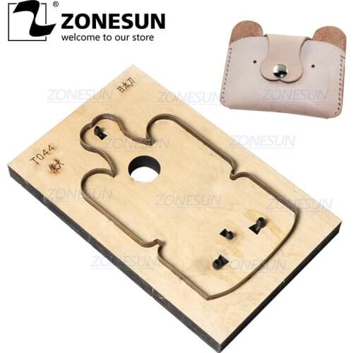 ZONESUN Dog Custom Leather Cutting Die Coin Purse Punching Handicraft Tool Wallet Die Cuts DIY Paper Laser Steel Rule Die
