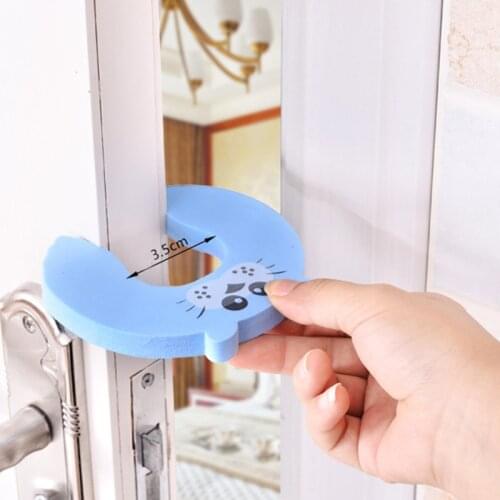 5Pcs/Set Cartoon Animal Foam Door Stopper Baby Finger Protect Door Holder Safety Locks Security Guard Door Knob Wall Protection