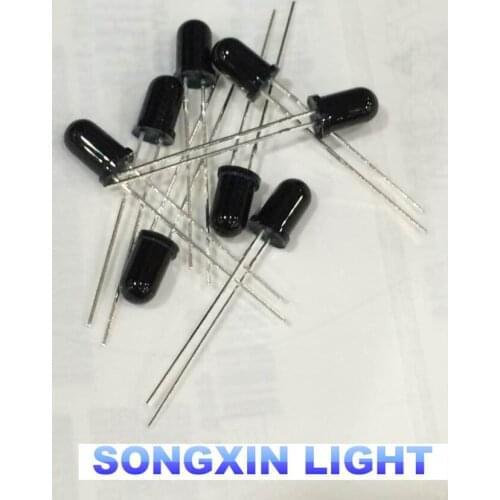5pcs LED 5mm 940nm IR Infrared Receiving Diode Round Tube Black Light Lamp Receiver 5MM led IR/PT/PD diodes