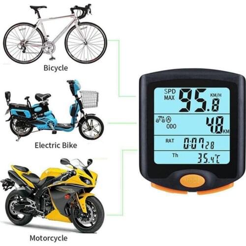 60%HOTYT-813 Wired Bike Speed Meter Digital Luminous Bicycle Computer Speedometer