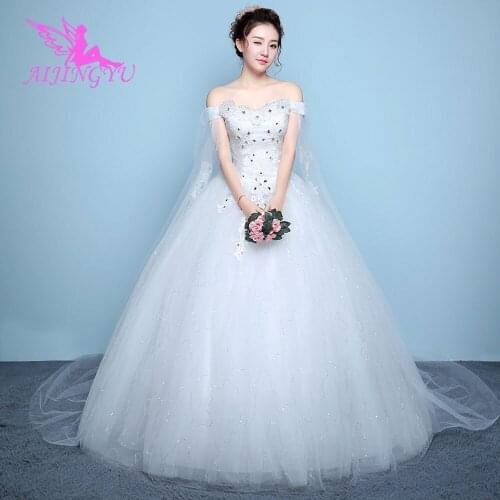 AIJINGYU Two Piece Dress Gowns Plus Size Cheap Beautiful Vintage Crystal Designers Prices Luxury Wedding Dresses London