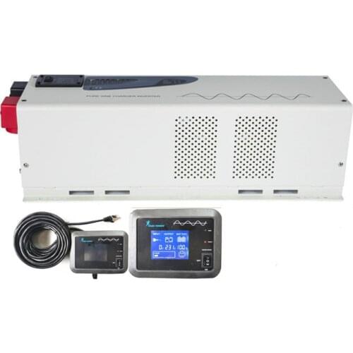 Free shipping pure sine wave inverter 6000w low frequency 24v/48V to 220V/240v inverter battery charger