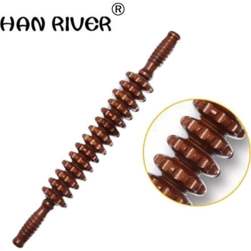 No paint color 16 rounds of coarse wheel yoga meridian rods full-body massage stick rolling back massage lamented the waist neck
