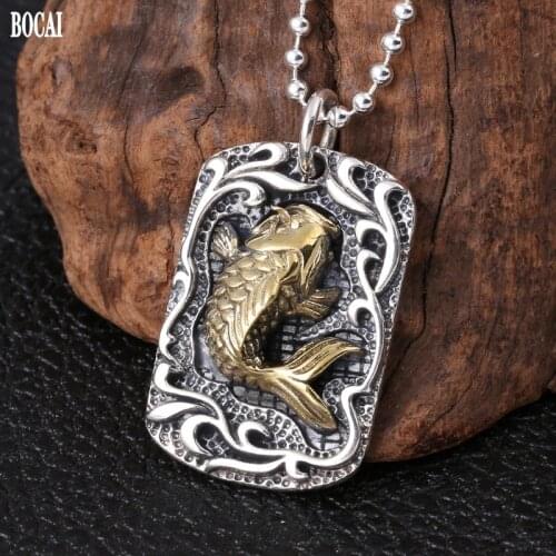 New jewelry wholesale s925 sterling silver jewelry annual fish small carp Zhaocai man Pendant 039866w