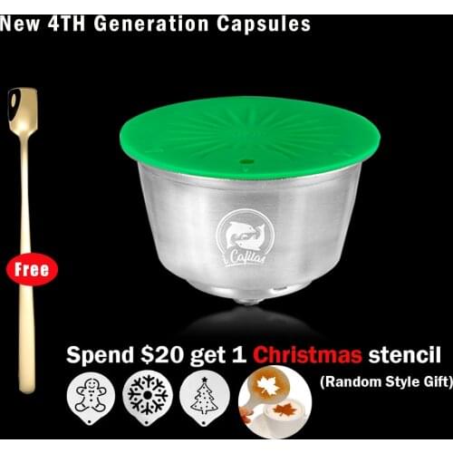 ICafilas Stainless Steel Crema Coffee Capsule For Nescafe Dolce Gusto Reusable Refillable Dolci Gusto Coffee Pod Filters Baskets