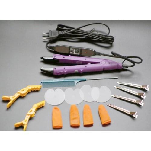 Hair connector Control temperature purple color FLAT PLATE Fusion Hair Extension Keratin Bonding Tool Heat Iron