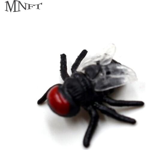 MNFT 10Pcs Realistic Housefly for Trout Fishing Nymphing Wet Fly Insect Bait Lure