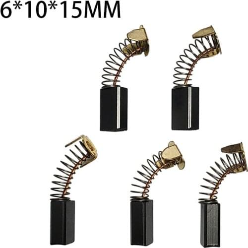 10Pcs 6×10×15mm Graphite Copper Motor Carbon Brushes Tool Graphite Copper Carbon Brushes Set Spare Parts Replacement