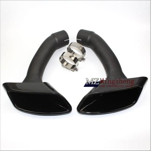 Suitable for X6 exhaust pipe carbon fibre car exhaust muffler tip FOR BMW Car straight flange Glossy carbon fiber Tail pipes