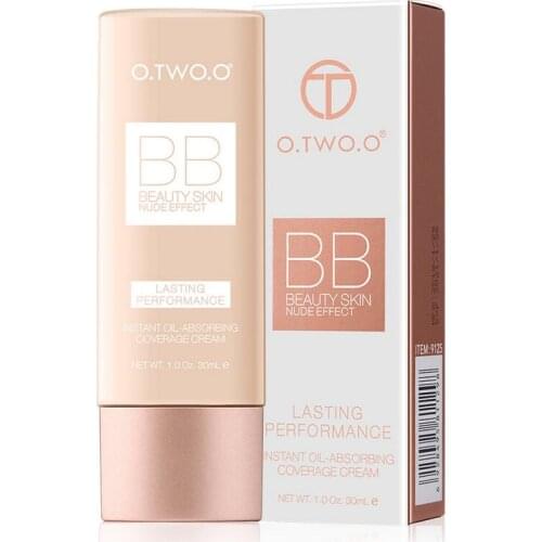 O.TWO.O BB Cream White Cosmetics Natural Whitening Cream Waterproof Makeup Base Liquid Foundation Professional Cosmetics T1513