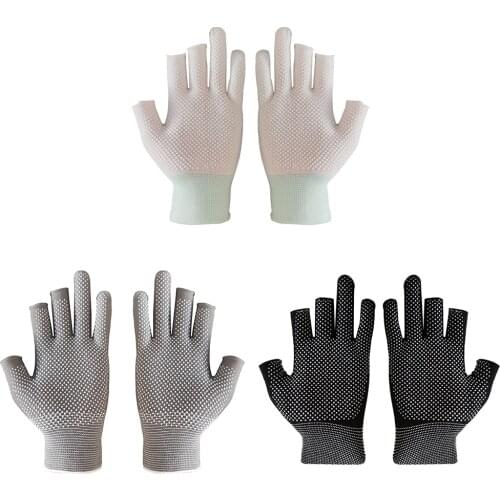 Summer Anti-Slip 3 Fingers Cut Fishing Gloves Breathable Hunting Cycling Parts Portable Fitness Pesca Fishing Accessories 1 Pair