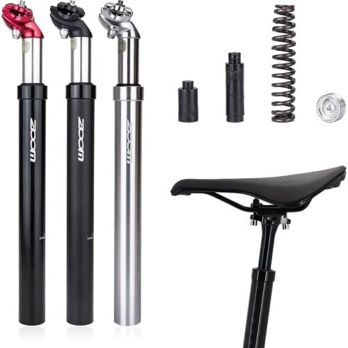 ZOOM Bicycle Suspension Shock Absorption Seatpost MTB Mountain Bike Aluminum Alloy Damping Absorber Seat Tube 27.2MM Diameter