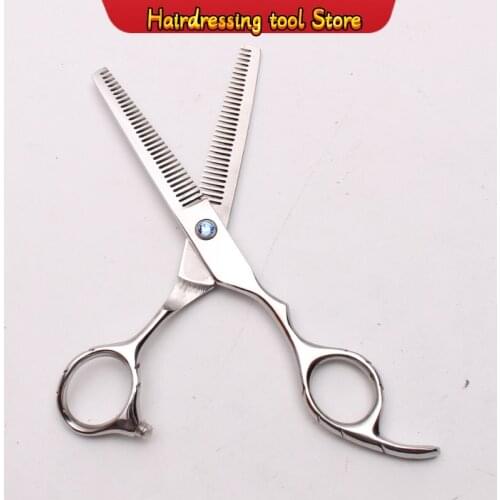 5.5" 6.0" Engraving Logo Thinning Scissors Double Side Teeth Professional Hairdressing Scissors Styling Tool Hair Scissors C2001